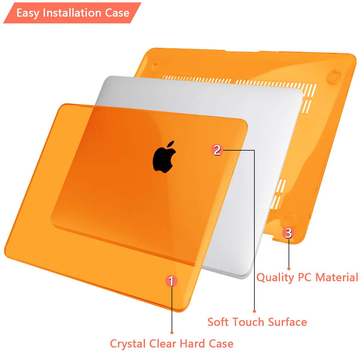 Amazon.co.jp: CISSOOK MacBook Pro 13 M2 ケース オレンジ 透明